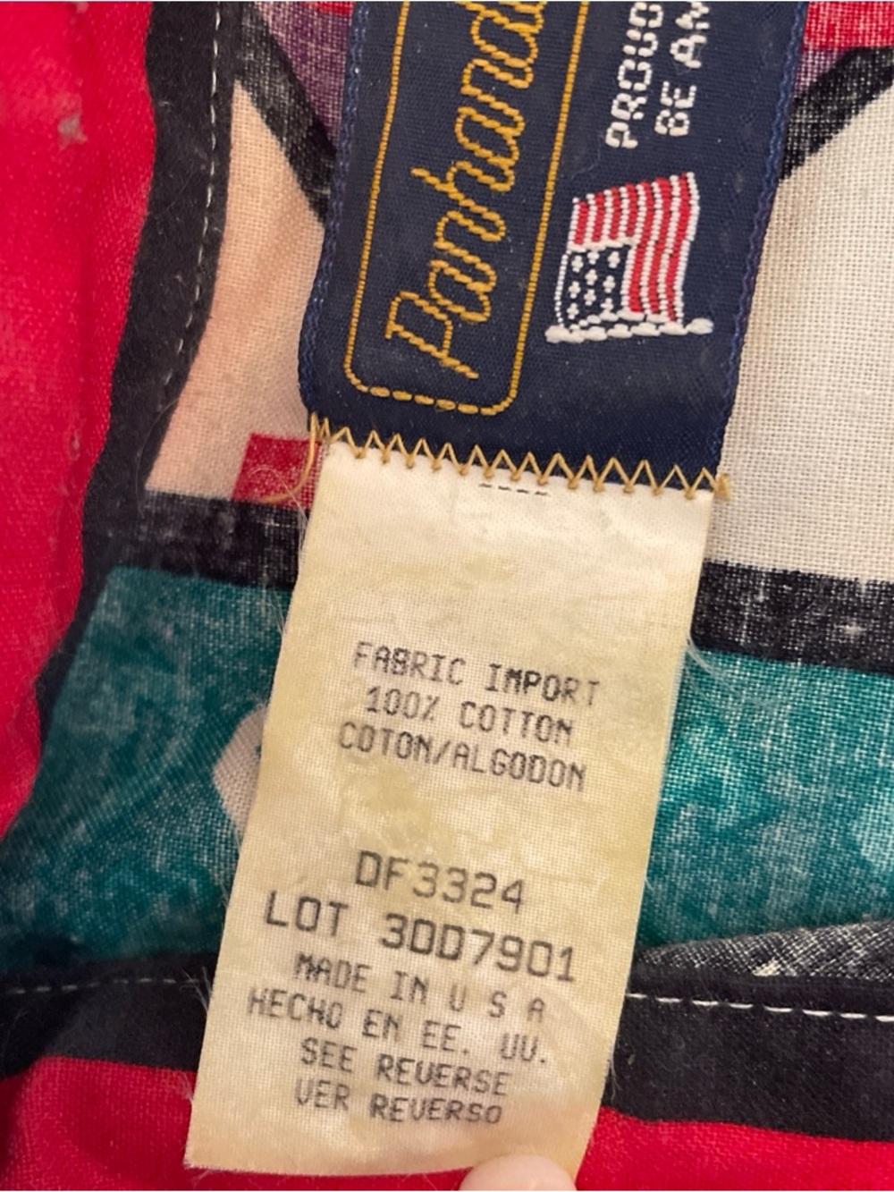 VTG Panhandle Slim Western Shirt USA Made Aztec Southwest Multicolor 17 1/2 XL? - Picture 3 of 10